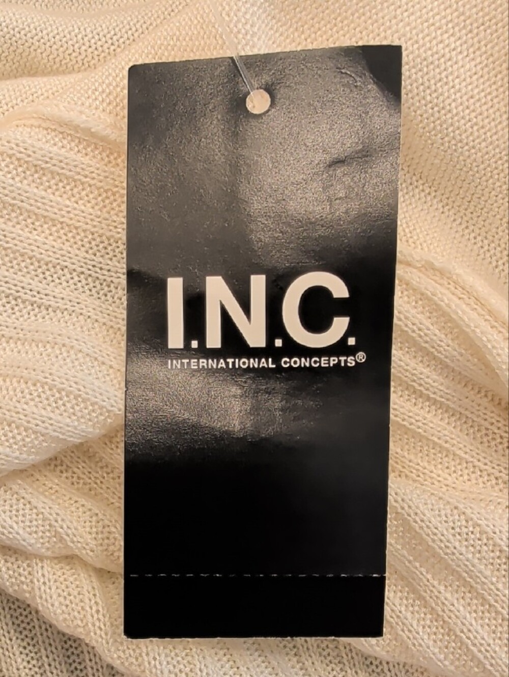 INC Int’l Concepts Cream Longline Cardigan Size L NWT Lightweight Rayon Duster - Picture 13 of 13